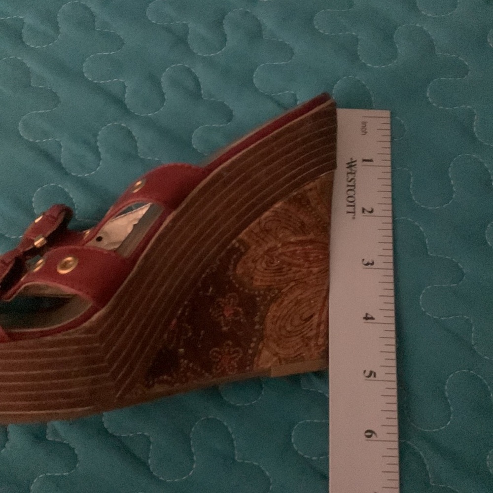 Carlos Santana - Cargo Leather Wedge Sandals - Picture 10 of 10